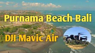 Aerial view of Bali's Pantai PURNAMA with DJI Mavic Air