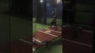 Justin Bernstein 2018 grad live BP w hitting coach Jay Blackwell 11/18/2016