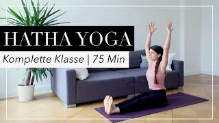 Hatha Yogastunde zum Mitmachen // Yoga Vidya Grundreihe Mittelstufe // 75 Min Rishikesh Reihe