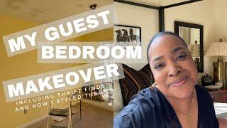 My Guest Bedroom Makeover + Thrift Finds and How I Styled Them