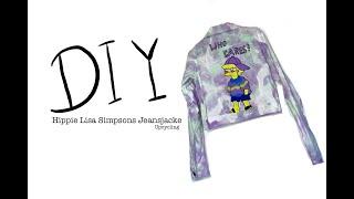 DIY Hippie Lisa Simpsons Jeansjacke Handmade