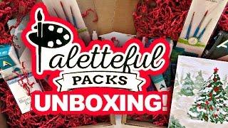 Painting on a MINI CANVAS! | December Paletteful Packs Unboxing