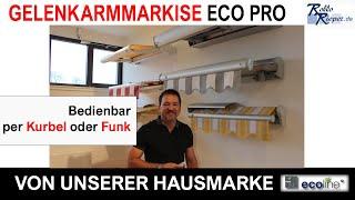 Eco Pro Markise | Gelenkarmmarkisen | Produktvideos von Rollo Rieper