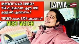 Study In Latvia? | Class Timings & Arrival To Latvia | Studies Easy ആണോ? | For Upcoming Students