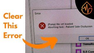 How to Clear Error During Alaris Pump PM