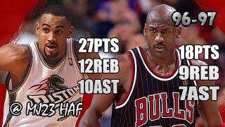 Michael Jordan vs Grant Hill HOF DUEL Highlights (1997.04.13) - 45pts Combine! Battle in Palace!