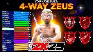 GAME BREAKING NEW “4-WAY ZEUS” BUILD WILL RUIN NBA 2K25! BEST BUILD IN 2K25!