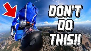 How NOT To Fly A Wingsuit While Skydiving!!