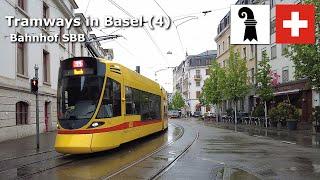 Tramways in Basel (4) - Bahnhof SBB - April 2024 (4K) #switzerland #basel #tram