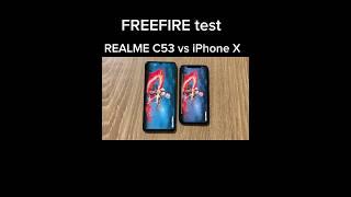 iPhone X vs Realme C53 - Freefire TEST