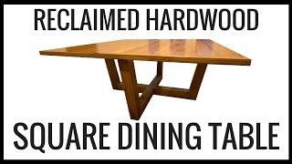 Reclaimed Hardwood Dining Table Square 8 Seat