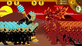 WAR OF GIANT, ARMY VOLTAIC GIANT VS RED ARMY LAVA GIANT | Stick War Legacy Mod | MrGiant777