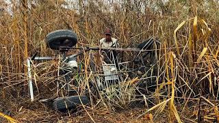 Electric Car Rescued from Terrible Fire in Reed Field Serious Accidents // Electric Engine Restore