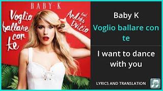Baby K - Voglio ballare con te Lyrics English Translation - ft Dvicio - Dual Lyrics English