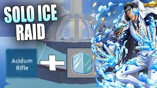 SOLO ICE RAID WITH ACIDUM RIFLE + ICE!! | Blox Fruits