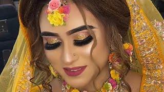 haldi bridal makeup tutorial  || Nadia's makeover