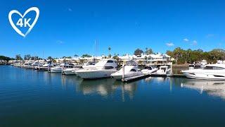 Sanctuary Cove Walk in 4K - Lagoon, Shops, Yachts & More - Gold Coast Australia