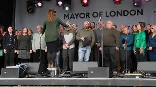 English Folk Dance And Song Society Performing The Diggers Song At .Trafalgar Square. Sun 23/04/23