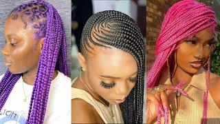 Slayed Colorful Braids Hairstyles Compilations | Julia Beauty and Style