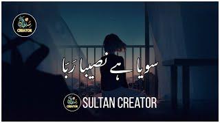 Soya Hai Naseeba Rabba | Urdu Lyrics | Extended (Full Version) | Nand Drama ARY Ost | Sultan Creator