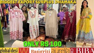 Cheapest Export Surplus | W Biba Aureila 100% Original | Kurti & Skd | WHOLESALE From Big Warehouse