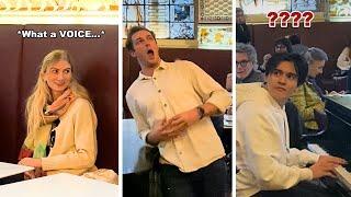 OPERA singer pranked a whole restaurant️ - La Donna è mobile, Verdi -