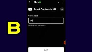 Smart Contract 101 Blum Video Code | Smart Contract 101 Blum Today Verification Keyword Today Code