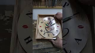 a wall clock in the box. A box contains a wall clock.