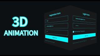 How to Make a 3D Login and Registration Form Using HTML CSS and JavaScript