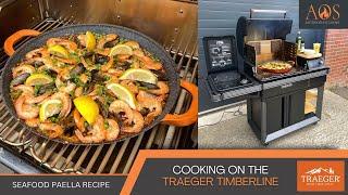 TRAEGER TIMBERLINE RECIPES | SEAFOOD PAELLA RECIPE