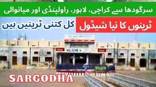 Train Time Table of Sargodha Railway Station | New Time Table | Pakistan Railways