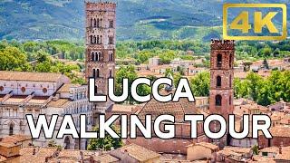 LUCCA Italy Tuscany Walking Tour ► 4k Travel Guide