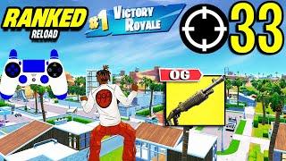 33 Elimination Solos "Ranked RELOAD” Gameplay Wins (Fortnite Chapter 2 Remix PS4 Controller)