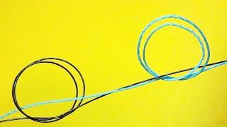 Fishing knot double fisherman's knot. How to simply tie two fishing lines together