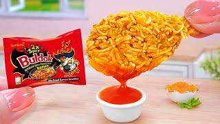 Best Ever Food Recipe  Cooking Miniature Fried Chicken with Spicy Noodles Budak  Tina Mini Cooking