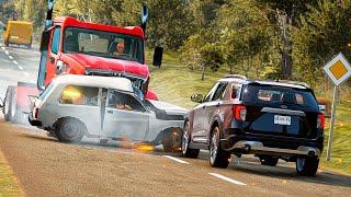 Realistic Truck and Car Crashes #06  BeamNG.Drive