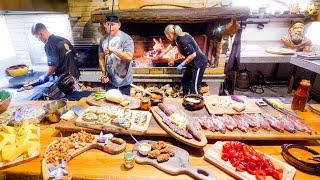 Insane Food in Romania - GIGANTIC MEDIEVAL BBQ + Mangalica Hairy Pig!
