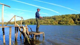 СИЛЬНЫЙ ВЕТЕР, НО РЫБА КЛЮЁТ. Рыбалка на ОКЕ на ОТВОДНОЙ ПОВОДОК.