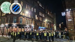 Club Brugge Fans Get Police Escort Through Glasgow For Celtic Champions League Game