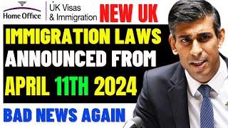 New UK Immigration Laws Effective 11th April: Bad News For Migrants