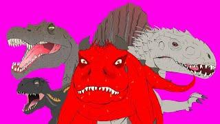 All LHUGUENY'S Hybrid Dinosaurs (JP3, JW, JWFK, CR) Tiempo en Pantalla.