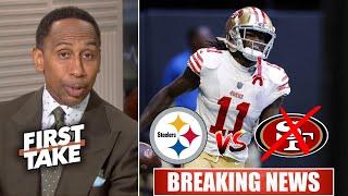 FIRST TAKE | Stephen A. Smith BREAKING: Brandon Aiyuk lose to Steelers deal over stay with 49ers