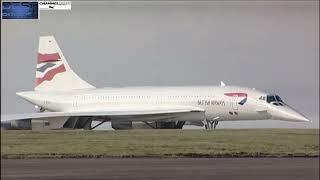 Concorde BOAC visits Cardiff 2003 Archive Footage