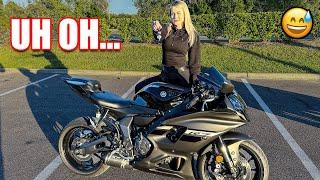 SHE GAVE ME THE KEYS TO HER YAMAHA R7  | First Ride & Review