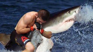 The moment the shark realised Khabib would win