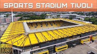 SPORTS STADIUM (TIVOLI) IN AACHEN (GERMANY) FROM ABOVE, DRONE FLIGHT VIDEO