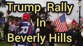 USA.Trump rally in Beverly Hills.