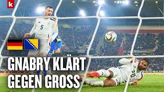 “Den hat er super verteidigt”: Groß scherzt über kuriose Gnabry-Szene | Deutschland - Bosnien 7:0