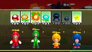 Newer Super Mario Bros Wii – 4 Players Walkthrough Co Op World 1