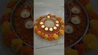 Diwali decor DIY: Make stunning Diya Rangoli 🪔 .#diwalirangoli #diya #flowerrangoli #rangoli #shorts